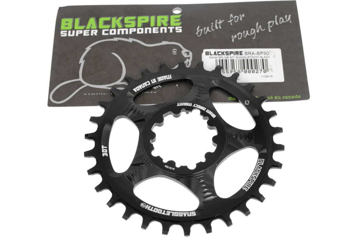 Schwarzläudekehler -Blatt -Snaggletooth SRAM Spline 30 6mm Offset