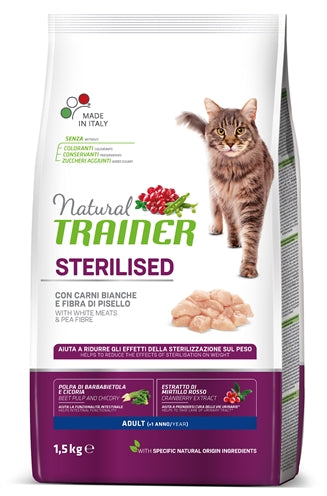 Natürliches Trainer Katze sterilisiertes weißes Fleisch sterilisiert