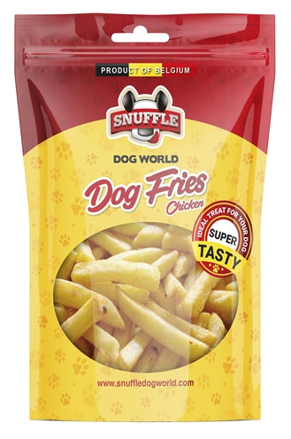 Schnupfte Hunde Pommes Huhn