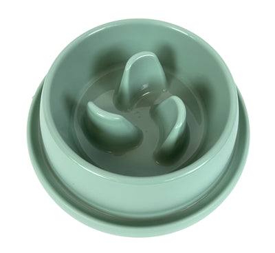 Glückliches Haustier verrückt nach Haustieren, die Eimer Adagio Slow Feeder Sage Green füttern