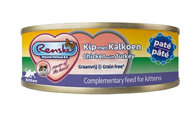 Renske frisches Fleischmahlzeit Kätzchen Pate Chicken Truthahn