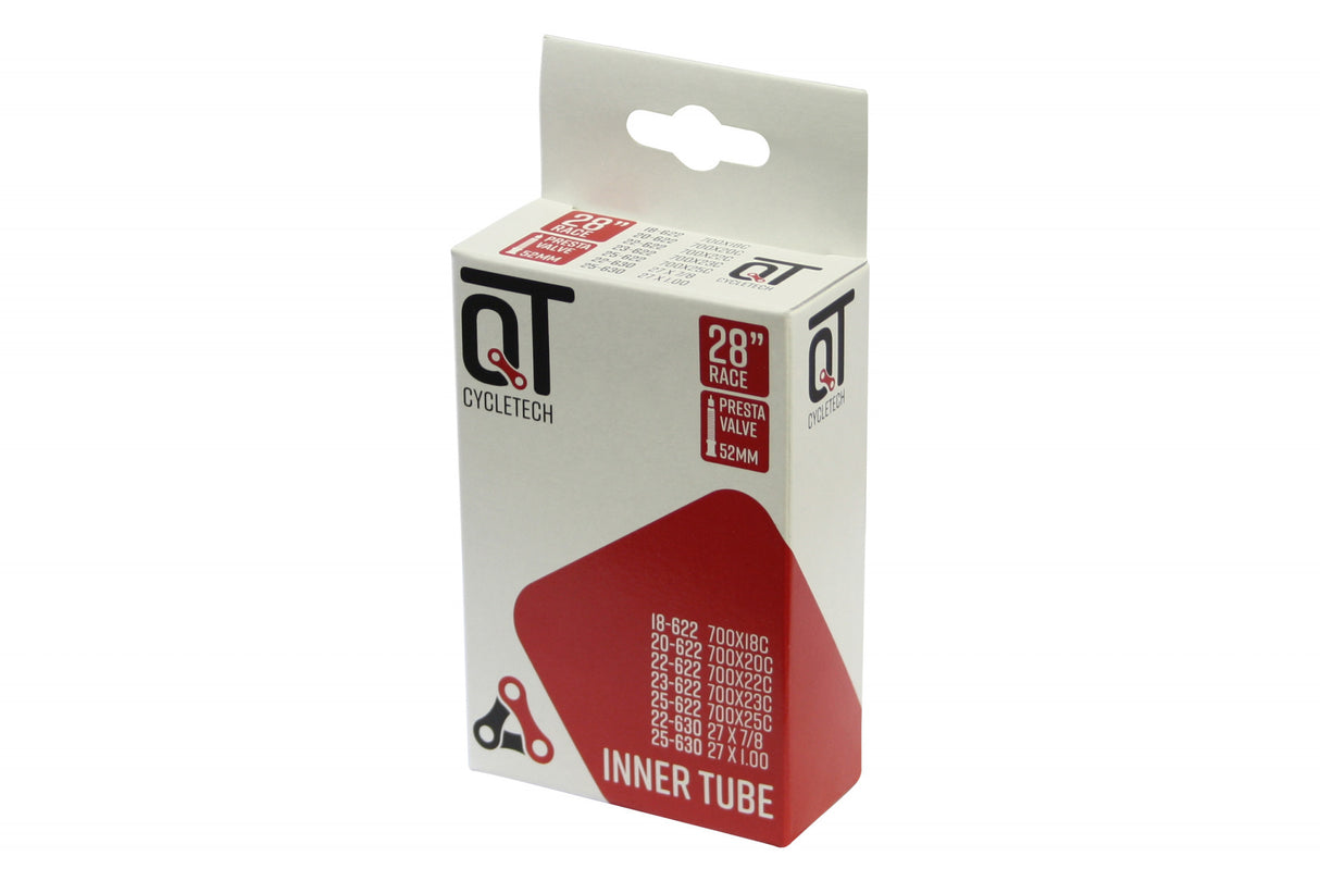 Qtcychectech QT Inner Tube SV15 28 Zoll Rennen 18 25-622 SV 52 mm Extra Long 2217392