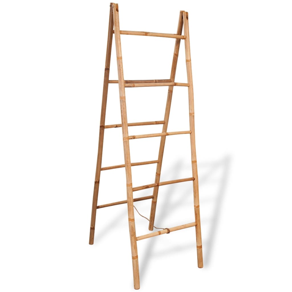 VIDAXL -Doppel -Handtuchleiter mit 5 Stufen 50x160 cm Bambus