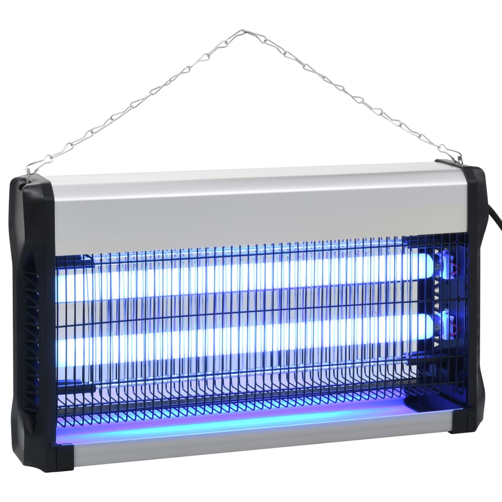 Vidaxl -Flug mit 30 W Aluminium schwarz