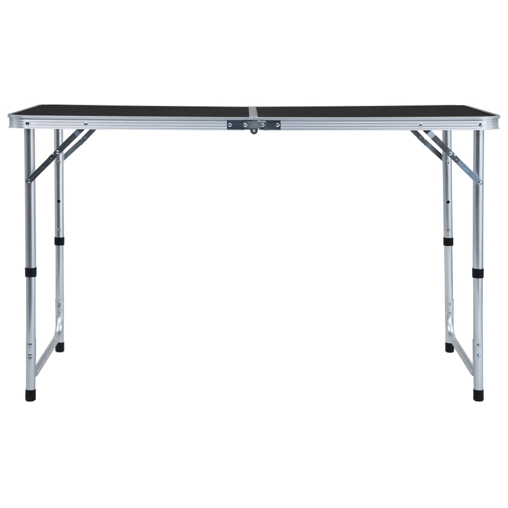 VIDAXL Camping Tabelle zusammenklappbar 120 x 60 cm Aluminiumgrau