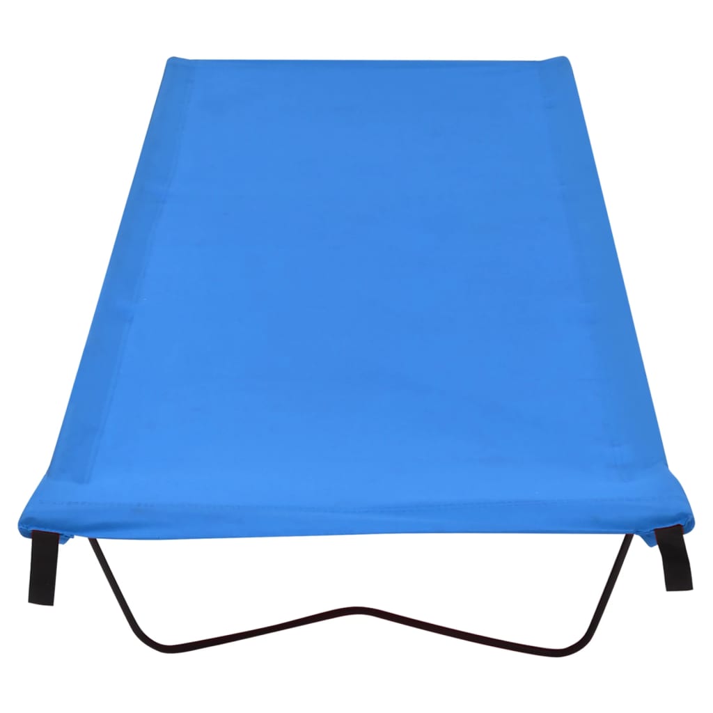 Vidaxl Campbett 180x60x19 cm Oxford Stoff und Stahlblau