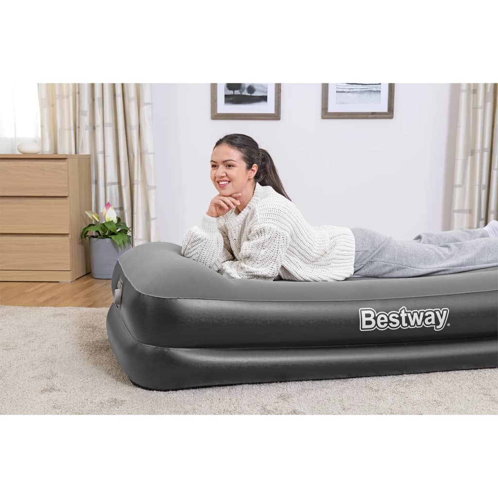 BESTWAY LUFE BED mit gebauten Luftpumpe 191x97x46 cm gezogen