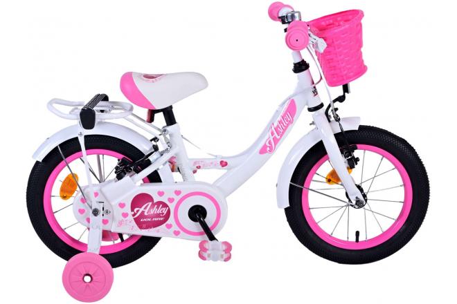Volare Ashley Children's Bike Girls 14 Zoll weiße zwei Handbremsen