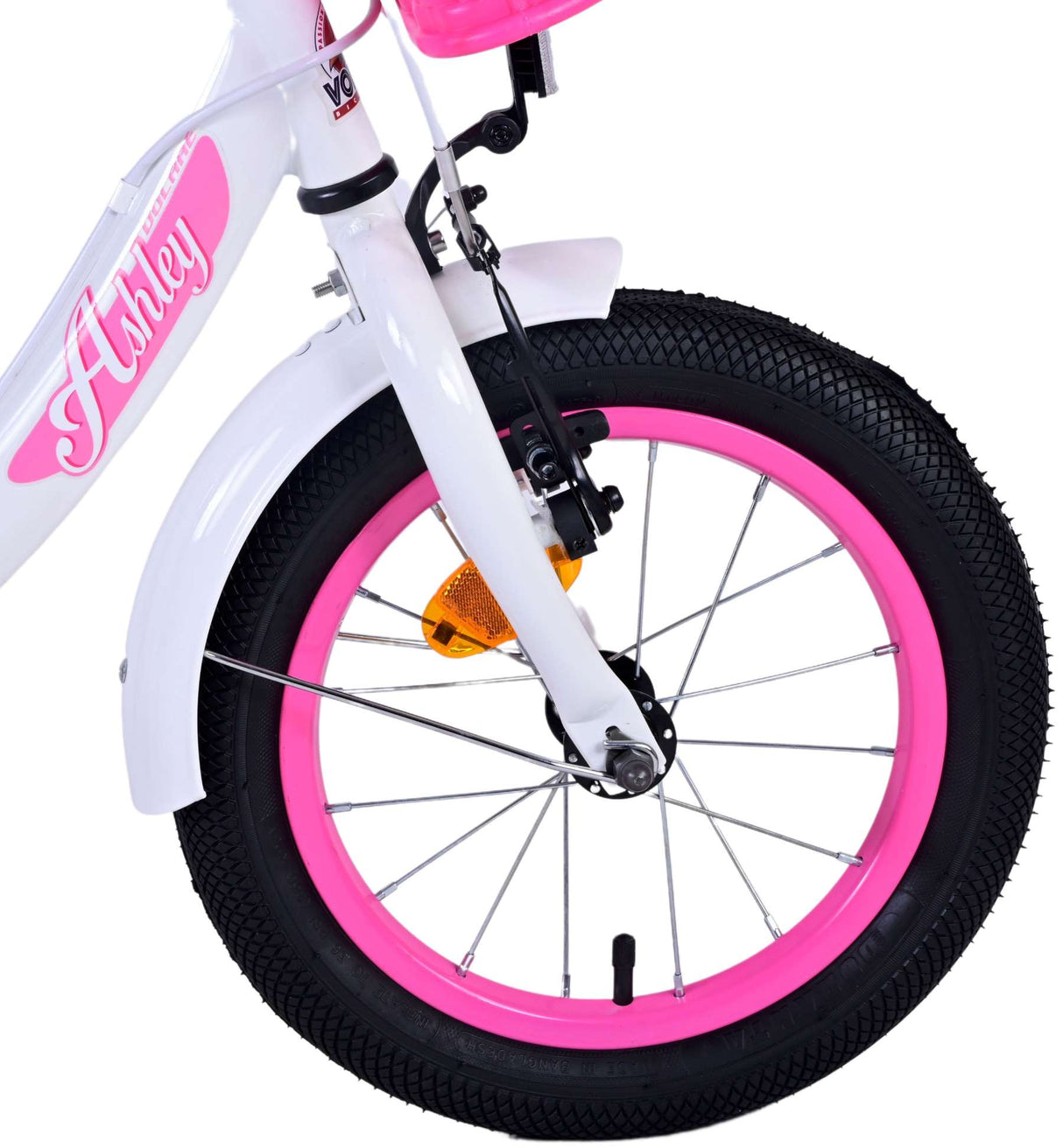 Volare Ashley Children's Bike Girls 14 Zoll weiße zwei Handbremsen