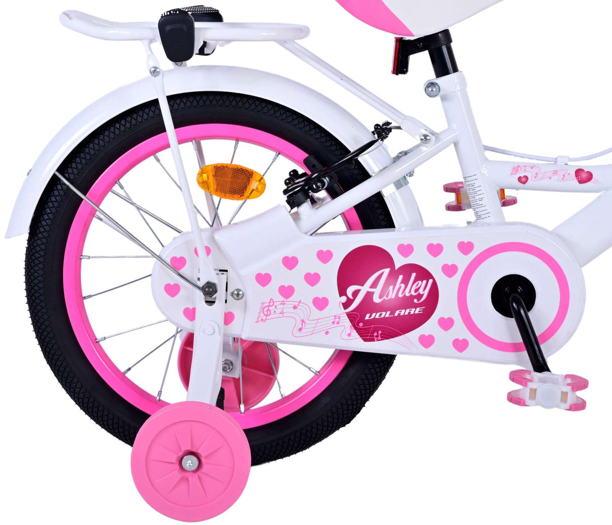 Volare Ashley Children's Bike Girls 16 Zoll weiße zwei Handbremsen