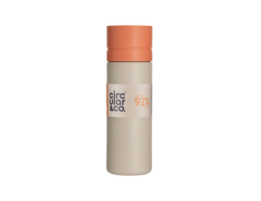 Kreisförmige Co. Rundflasche 600 ml Creme Orange