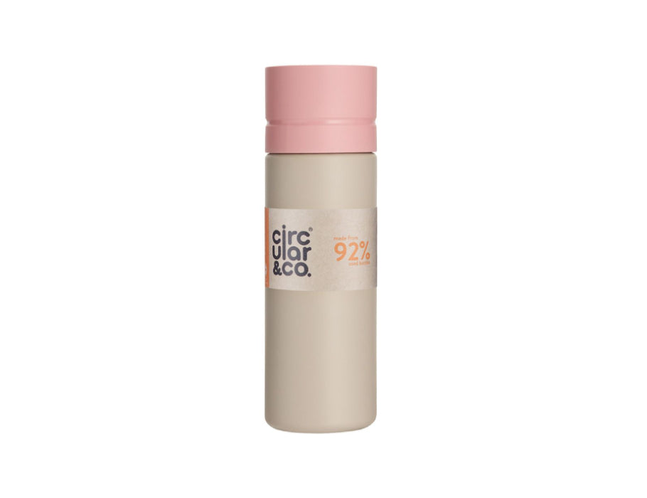 Kreisförmige Co. Rundflasche 600 ml Creme Pink