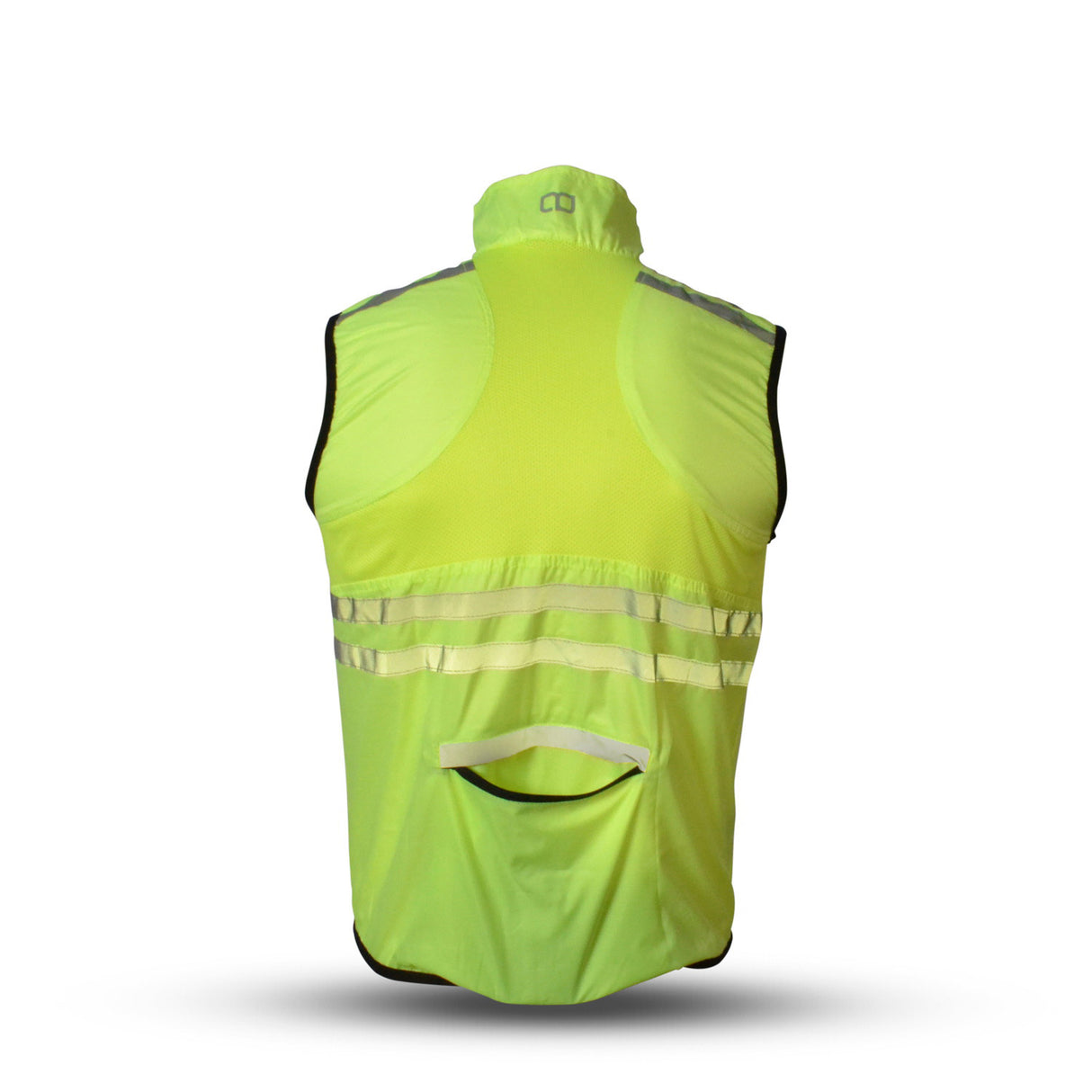 Übertriebenes Windbreaker -Netzweste Neongelb klein
