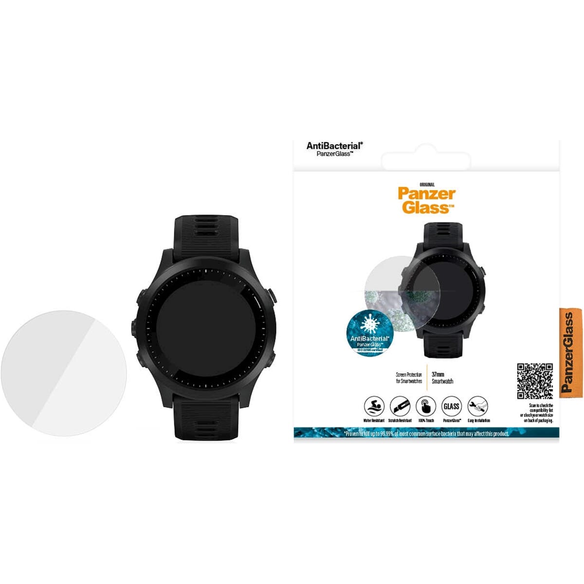 Panzglass Smartwatch 37mm Bildschirmschutzschutz