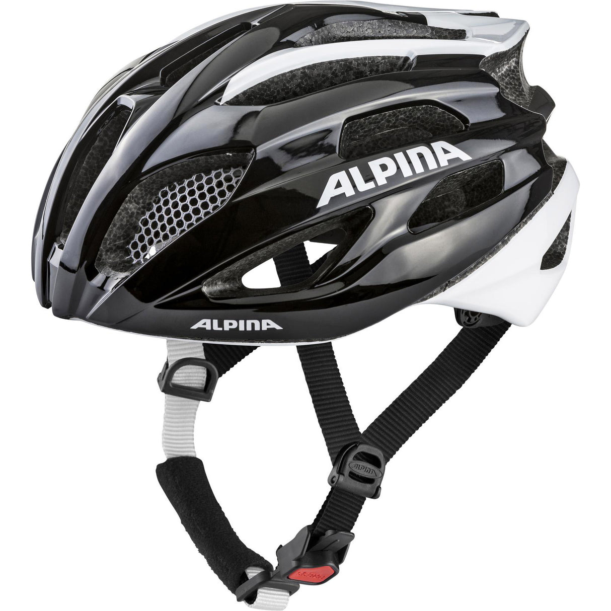 Olympische Sportbekleidung Alpina Sports Racehelm Fedaia 53-58 Schwarz Weiß