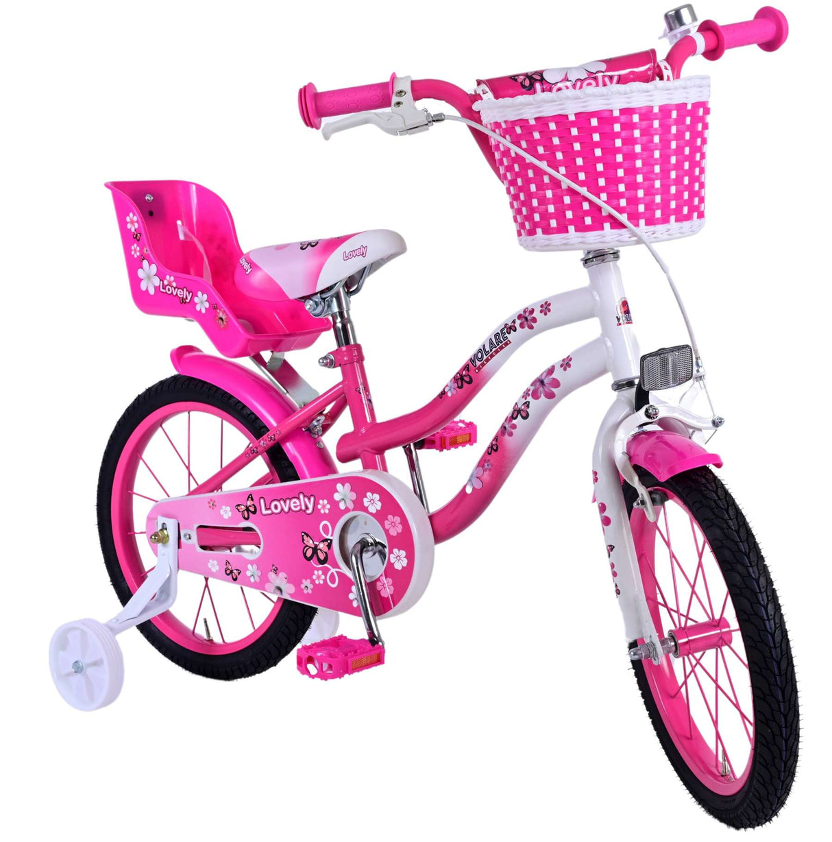 Volare schöne Kinderbike Girls 16 Zoll rosa Weiß