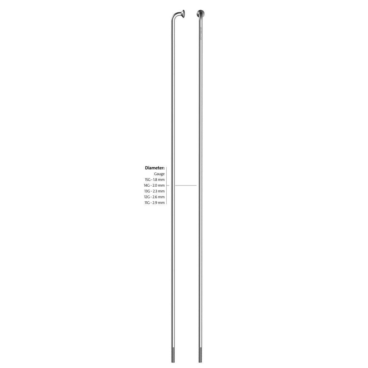 Sapim Spaak 13-138 Leader Edelstahl mit Nippel (100st)
