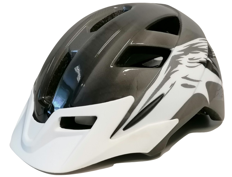 Mirage Fahrradhelm Allround 58-65ø Schwarzgrau Weiß
