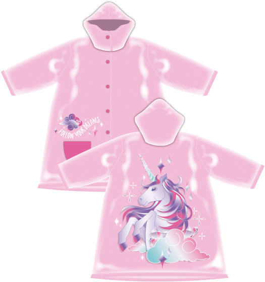 Arditex Regenmantel Einhorn Girls PVC Hellrosa Größe 4 Jahre