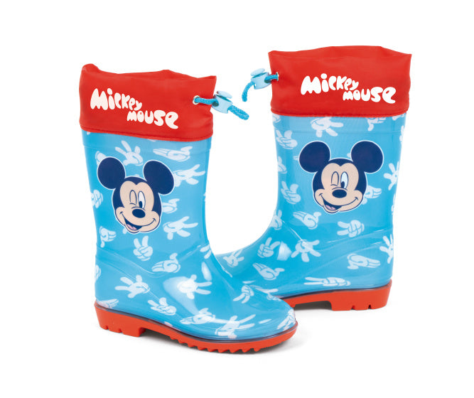 Arditex Regenstiefel Mickey heute Junior PVC Textile Hellblau Rot Größe 26