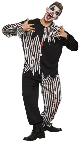 Boland Bloody Clown Kostüm Unisex Schwarz und Weiß Größe 58 60 (xxl)