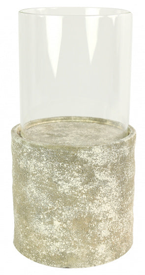 Hi-Punkt-Ratko-Kerzenhalter 23 x 44 cm Keramik Gold