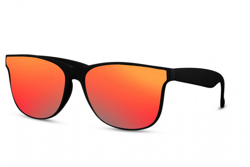 CWI Sonnenbrille Unisex vollständig umgebene Katze. 3 Schwarzrot
