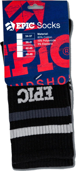 Epische Sportsocken Schwarz Größe 42 45