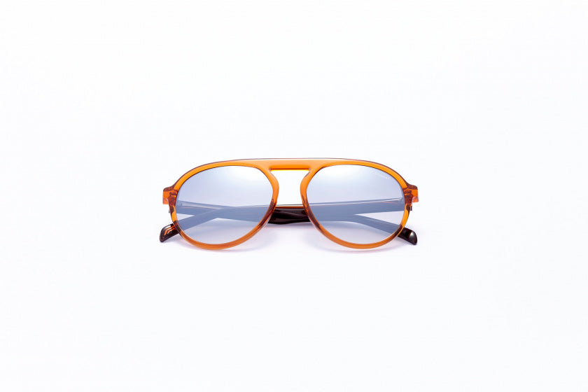 Formel Sonnenbrille Unisex Pilot Cat.4 Orange Hellgrau