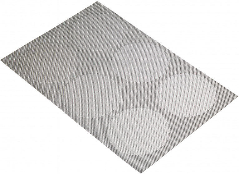 KitchenClet -Placemat 30 x 45 cm PVC Polyester Silbergrau