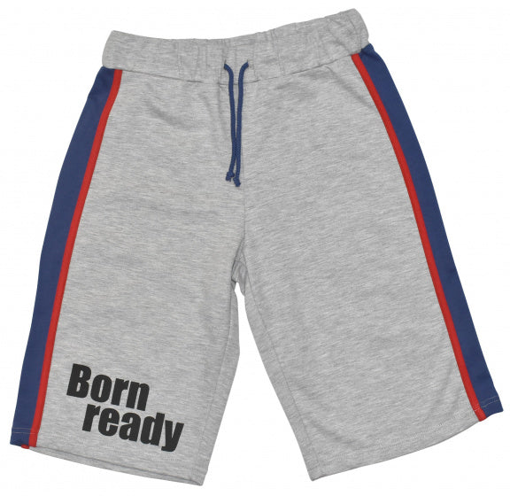 Max Buddies kurze Vito -Jungen Poly Baumwolle Grau Größe 164
