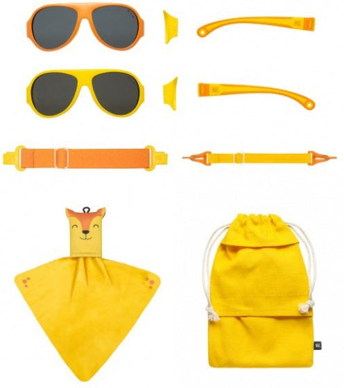 Mokki Klicken Sie auf die Sonnenbrille für Kinder 2-5 Jahre gelb 2 Stücke