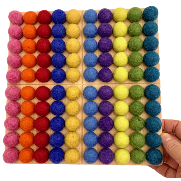 Papoose Toys Papoose Toys 2cm Filzkugeln hell 100pc