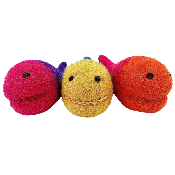 Papoose -Spielzeug Papoose -Spielzeug blasen Fische 3pc