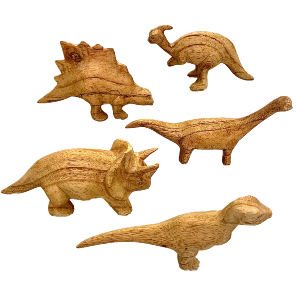 Papoose Toys Papoose Toys Dinosaurier handgeschnitzt 5pc