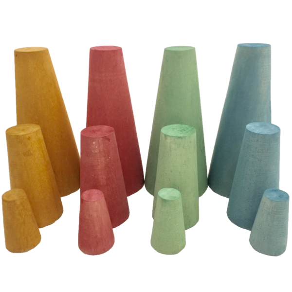 Papoose -Spielzeug Papoose Toys Erdstapelzapfen 12PC