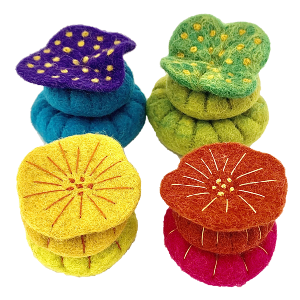 Papoose -Spielzeug Papoose -Spielzeug Fischbetten 4 Sets 12pc
