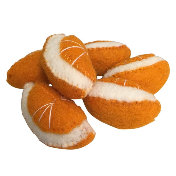 Papoose -Spielzeug Papoose Toys Obst Orange 6pc