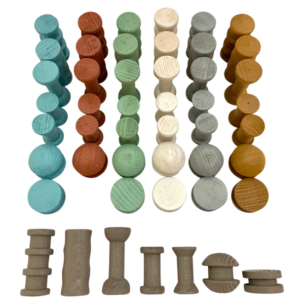 Papoose Toys Papoose Toys Mini Earth Spulen 49pc