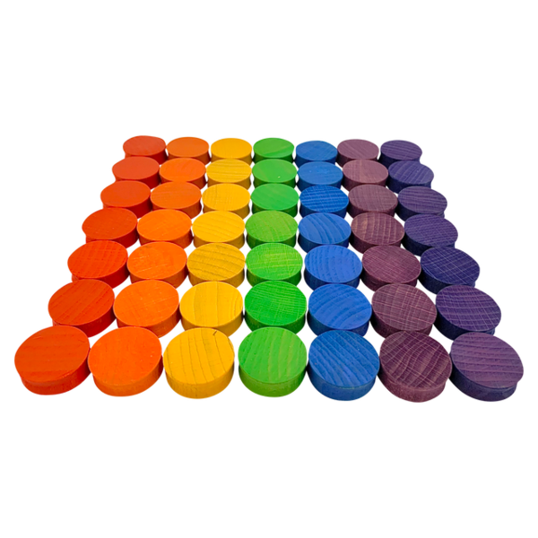 Papoose Toys Papoose Toys Mini Regenbogen konkav 3cm 49pc