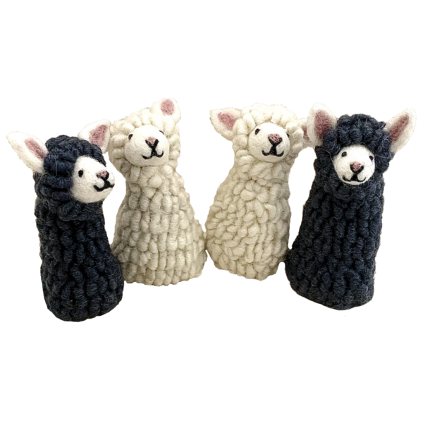 Papoose -Spielzeug Papoose -Spielzeug Schaf Fingerpuppen 4pc