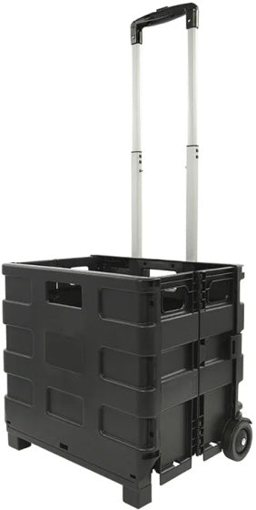 Proplus -Gepäckwagen mit Faltkiste 40 Liter 25 kg schwarz