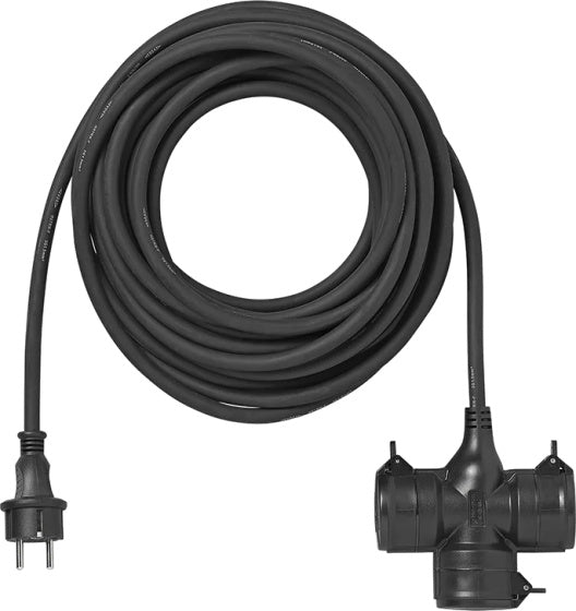 Proplus-Verlängerungskabel schuko 3-fach 20 Meter 3x1,5 mm² Schwarz