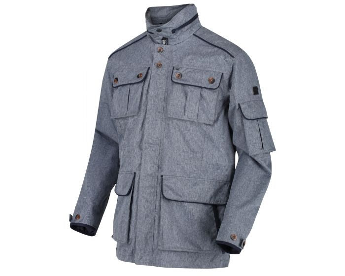 Regatta Elmore wasserdichte Outdoor -Jacke Jeans Blau Größe m