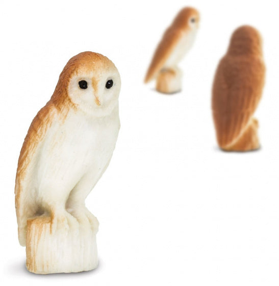 Safari-Scheunen-Eulen spielen Figuren 2 cm brauner weißer 192-Stück