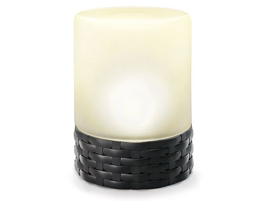 Esotec Gartenlampe Kerzenlicht Rattan Zonne-Energie