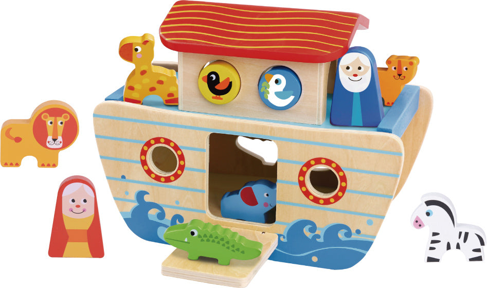Toky Toy Noahs Ark Houten Vorboot 24 Monate 18-teilig