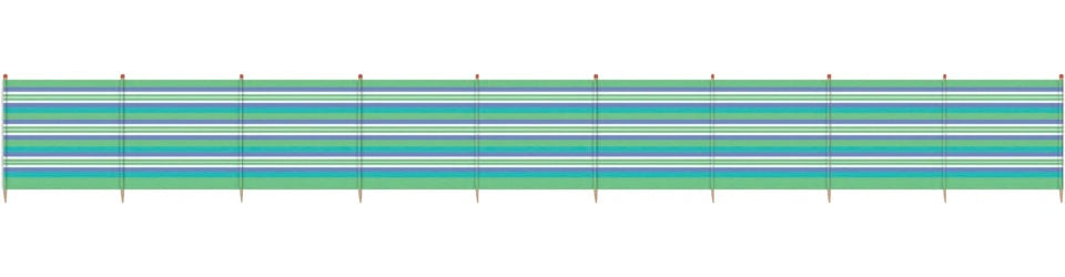 Yello Windschutzscheibe 10 Pfosten 120 x 610 cm grünblau