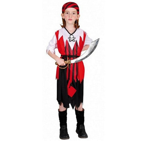 Clown Kinderkostüm Piratenmädchen 10-12 Jahre