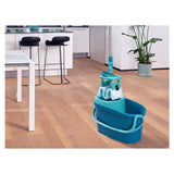 Leifheit Bodenwischer Clean Twist mit Klettverschluss Ergo – 33 cm Wischmopp-Set komplett